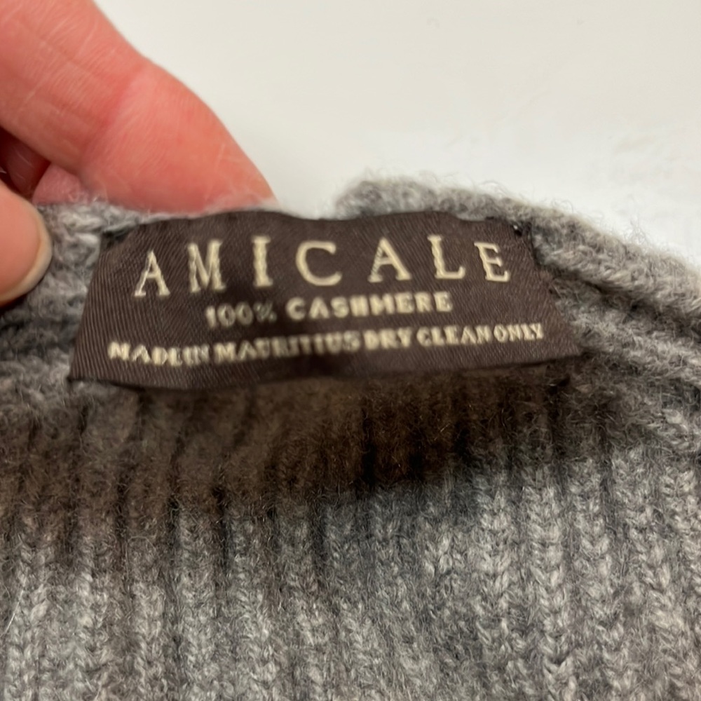 Amicale 100% Cashmere beanie grey
